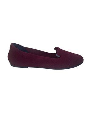 Veittes Women’s Burgundy Woven Slip-On Casual Ballet Flats Size 11W
